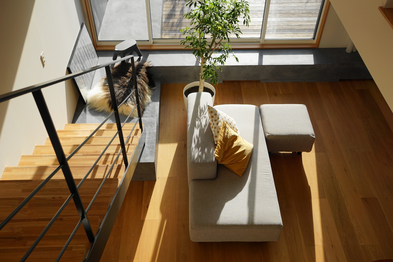 WEB内覧会：リビングエリアにあるソファを購入 | 建築家と建てる・鎌倉 